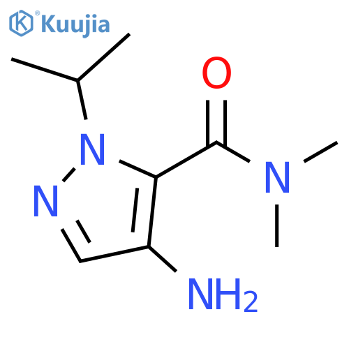 4-amino-1-isopropyl-N,N-dimethyl-1H-pyrazole-5-carboxamide structure
