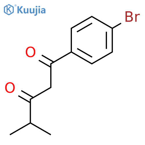 1-(4-bromophenyl)-4-methylpentane-1,3-dione structure