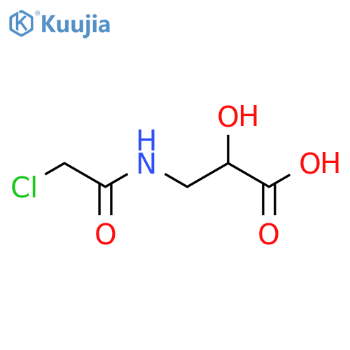 3-Amino-2-hydroxypropanoic acid; (±)-form, N-Chloroacetyl structure