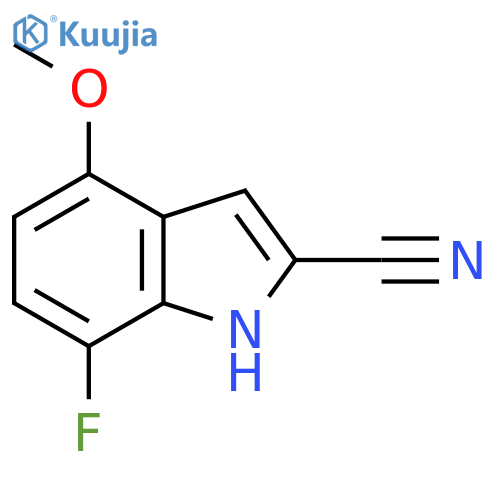 7-fluoro-4-methoxy-1H-indole-2-carbonitrile structure