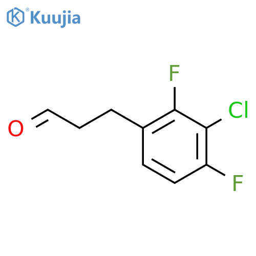 3-(3-Chloro-2,4-difluorophenyl)propanal structure