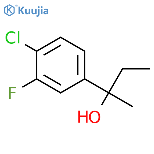 2-(4-chloro-3-fluorophenyl)butan-2-ol structure