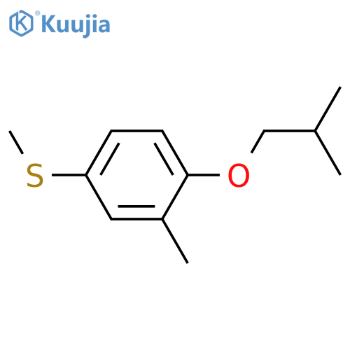 2-methyl-1-(2-methylpropoxy)-4-methylsulfanylbenzene structure