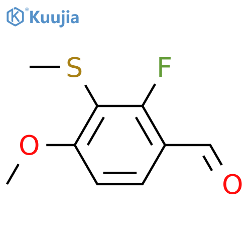 2-Fluoro-4-methoxy-3-(methylthio)benzaldehyde structure