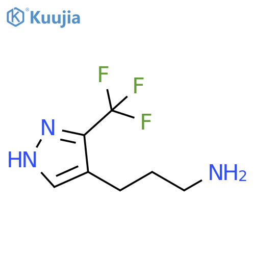3-[3-(trifluoromethyl)-1H-pyrazol-4-yl]propan-1-amine structure