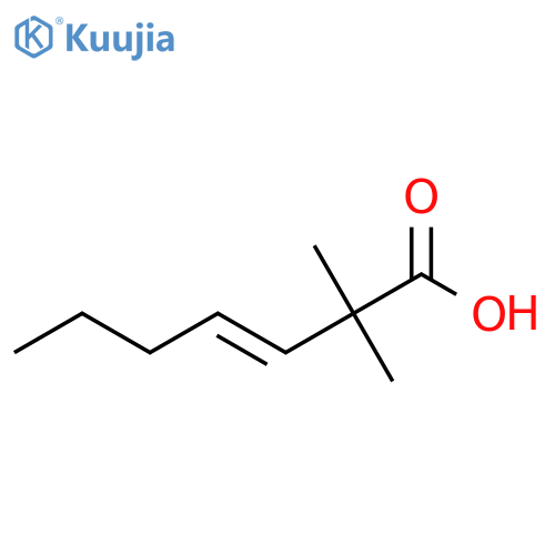 2,2-dimethylhept-3-enoic acid structure