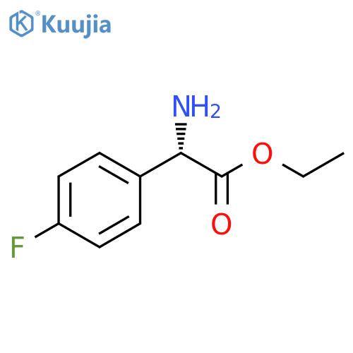 Benzeneacetic acid, α-amino-4-fluoro-, ethyl ester, (αS)- structure