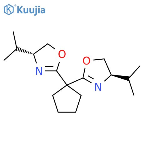 (4R,4'R)-2,2'-Cyclopentylidenebis[4,5-dihydro-4-isopropyloxazole] structure