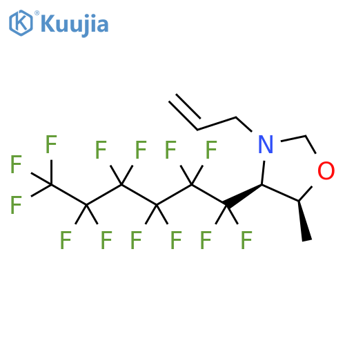 Oxazolidine, 5-methyl-3-(2-propenyl)-4-(tridecafluorohexyl)-, cis- structure