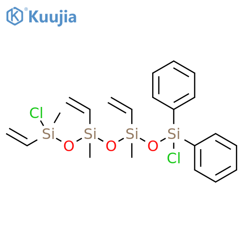 Tetrasiloxane, 1,7-dichloro-1,3,5-triethenyl-1,3,5-trimethyl-7,7-diphenyl- structure