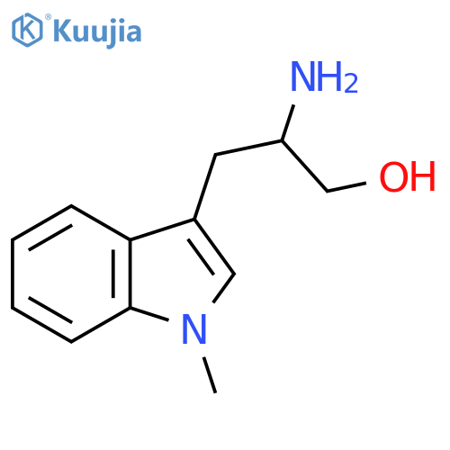 2-amino-3-(1-methyl-1H-indol-3-yl)propan-1-ol structure