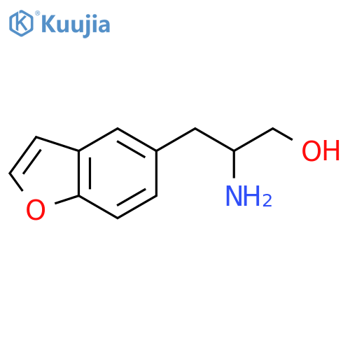 2-amino-3-(1-benzofuran-5-yl)propan-1-ol structure
