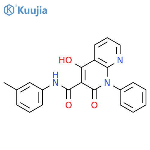 1,8-Naphthyridine-3-carboxamide,1,2-dihydro-4-hydroxy-N-(3-methylphenyl)-2-oxo-1-phenyl- structure