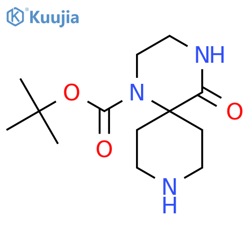 Tert-butyl 5-oxo-1,4,9-triazaspiro[5.5]undecane-1-carboxylate structure
