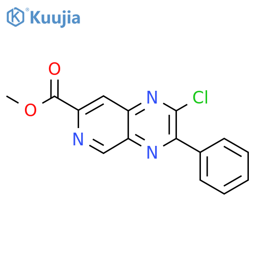 Methyl-2-chloro-3-phenylpyrido[3,4-b]pyrazine-7-carboxylate structure