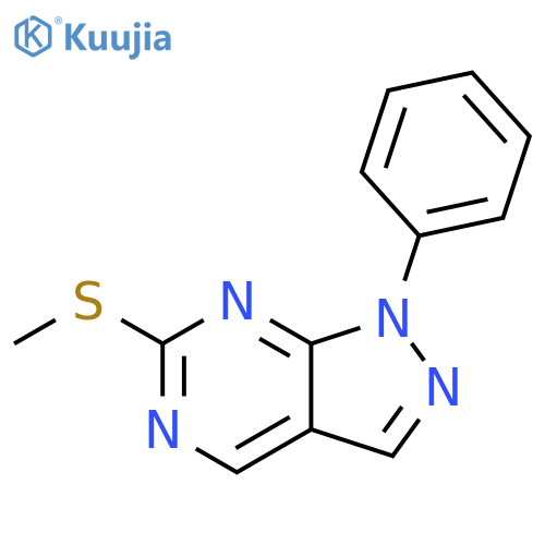 6-(methylthio)-1-phenyl-1H-pyrazolo[3,4-d]pyrimidine structure