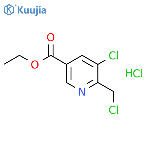 ethyl 5-chloro-6-(chloromethyl)nicotinate hydrochloride structure