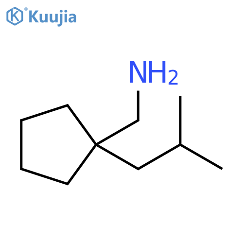 1-(2-methylpropyl)cyclopentylmethanamine structure