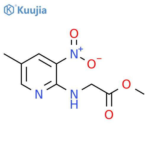 methyl 2-(5-methyl-3-nitropyridin-2-yl)aminoacetate structure