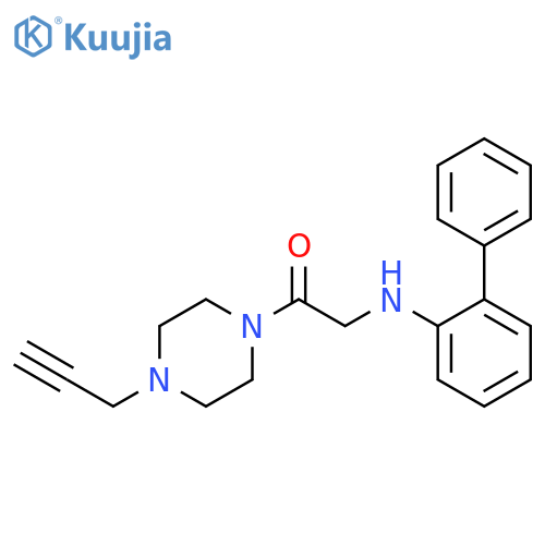 2-({[1,1'-Biphenyl]-2-yl}amino)-1-[4-(prop-2-yn-1-yl)piperazin-1-yl]ethan-1-one structure