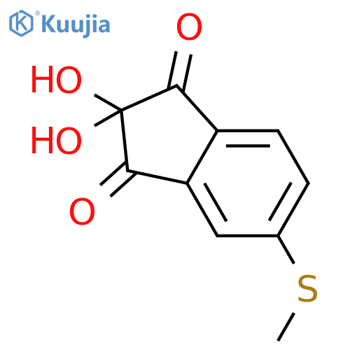 1H-Indene-1,3(2H)-dione, 2,2-dihydroxy-5-(methylthio)- structure