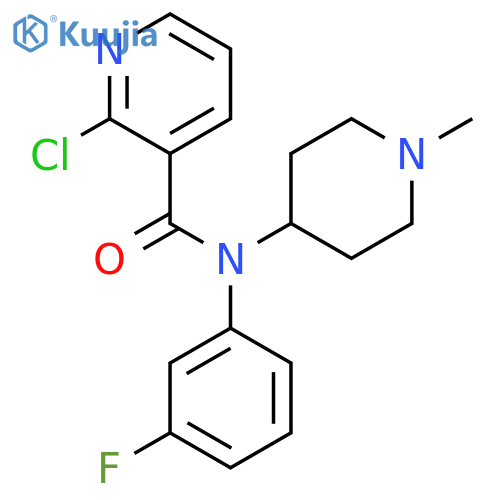 2-Chloro-N-(3-fluorophenyl)-N-(1-methylpiperidin-4-YL)pyridine-3-carboxamide structure