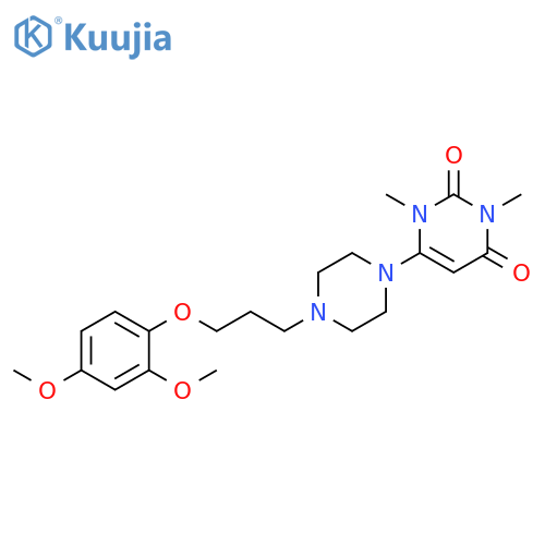 2,4(1H,3H)-Pyrimidinedione,6-[4-[3-(2,4-dimethoxyphenoxy)propyl]-1-piperazinyl]-1,3-dimethyl- structure