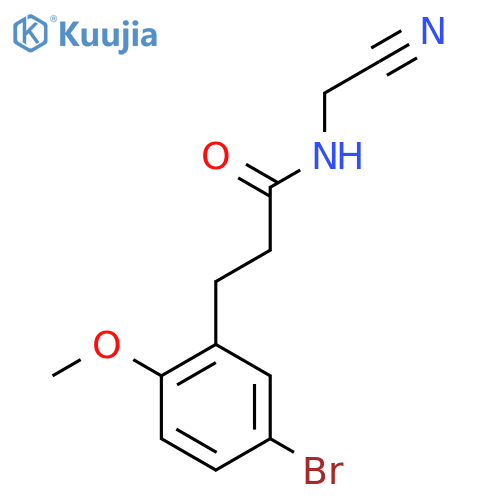 3-(5-bromo-2-methoxyphenyl)-N-(cyanomethyl)propanamide structure