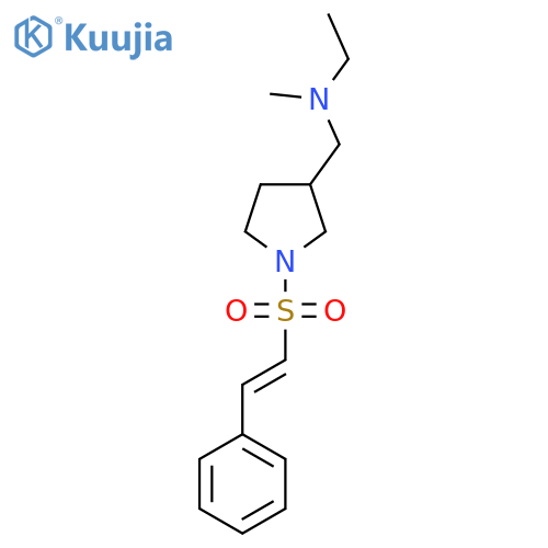 Ethyl(methyl){[1-(2-phenylethenesulfonyl)pyrrolidin-3-yl]methyl}amine structure