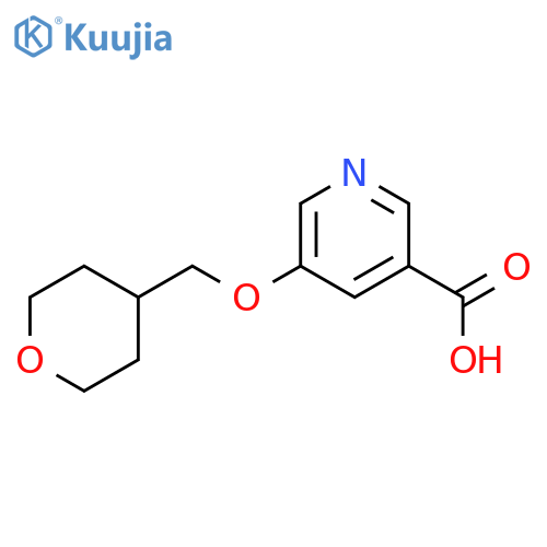5-(Oxan-4-ylmethoxy)pyridine-3-carboxylic acid structure