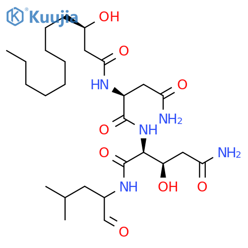 L-Glutamamide,N2-(3-hydroxy-1-oxododecyl)-L-asparaginyl-N1-(1-formyl-3-methylbutyl)-3-hydroxy-,(3R)- (9CI) structure