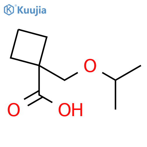 1-[(propan-2-yloxy)methyl]cyclobutane-1-carboxylic acid structure