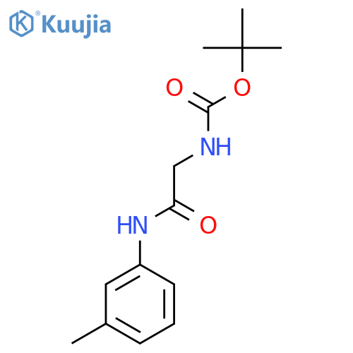 N-(tert-butoxycarbonyl)-N1-(3-methylphenyl)glycinamide structure