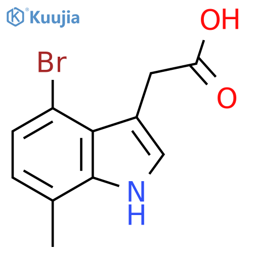 2-(4-Bromo-7-methyl-1H-indol-3-yl)acetic acid structure