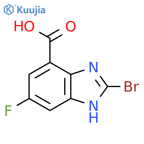 2-Bromo-6-fluoro-1H-benzimidazole-4-carboxylic acid structure