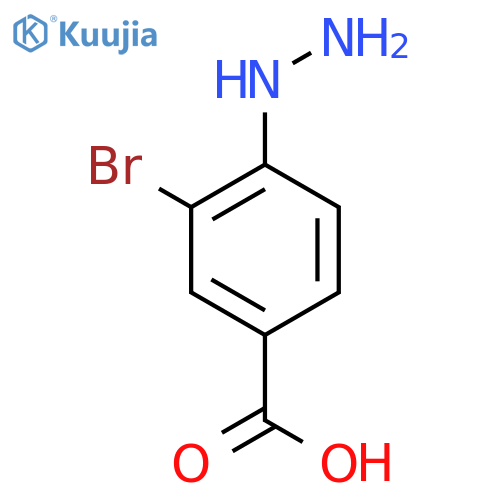 3-Bromo-4-hydrazinylbenzoic acid structure