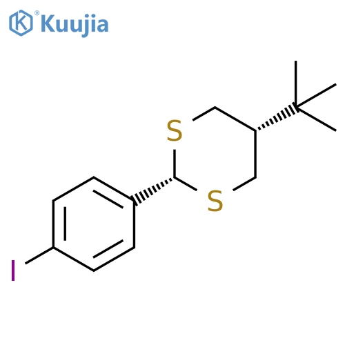 1,3-Dithiane, 5-(1,1-dimethylethyl)-2-(4-iodophenyl)-, cis- structure