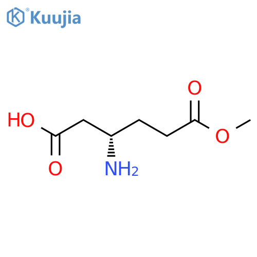(3S)-3-amino-6-methoxy-6-oxohexanoic acid structure