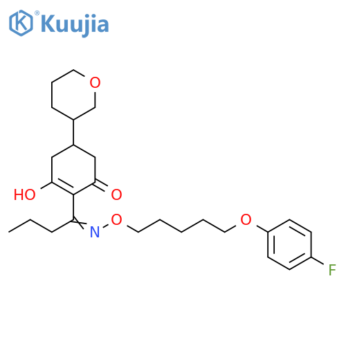 2-Cyclohexen-1-one,2-[1-[[[5-(4-fluorophenoxy)pentyl]oxy]imino]butyl]-3-hydroxy-5-(tetrahydro-2H-pyran-3-yl)- structure