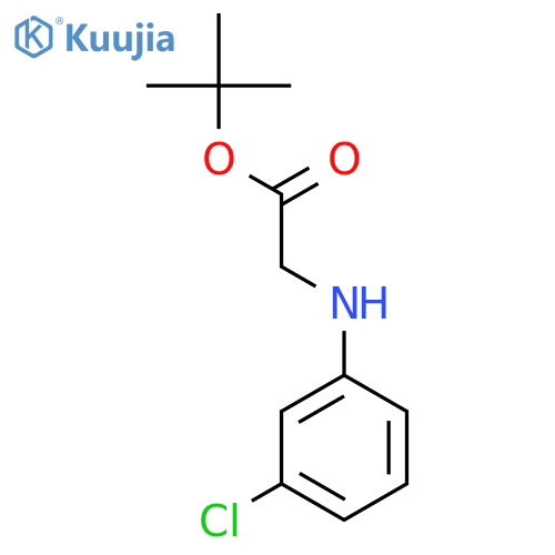 Glycine, N-(3-chlorophenyl)-, 1,1-dimethylethyl ester structure