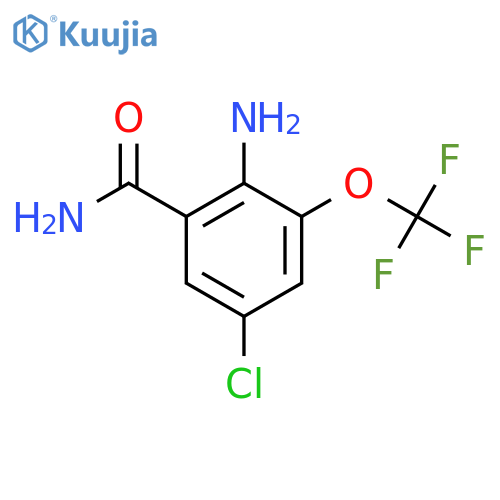 2-Amino-5-chloro-3-(trifluoromethoxy)benzamide structure