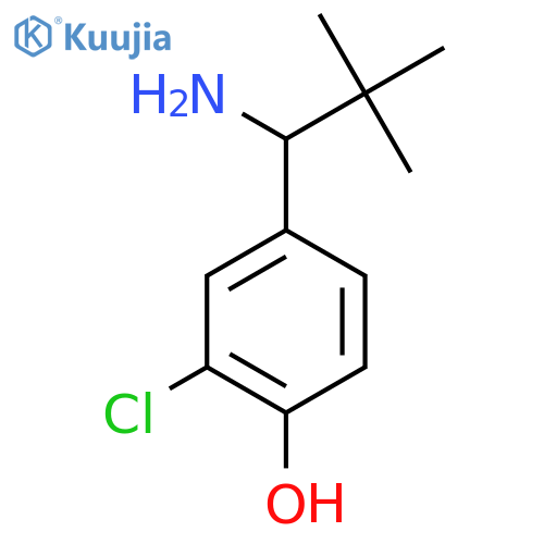 4-(1-AMINO-2,2-DIMETHYLPROPYL)-2-CHLOROPHENOL structure