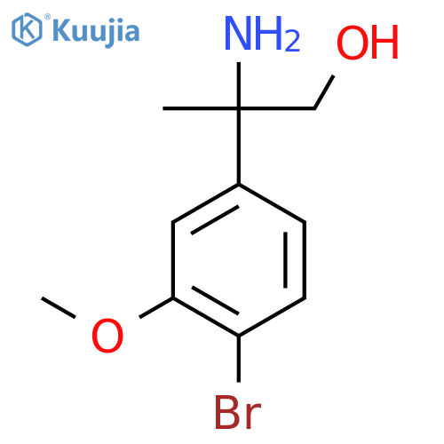 2-amino-2-(4-bromo-3-methoxyphenyl)propan-1-ol structure