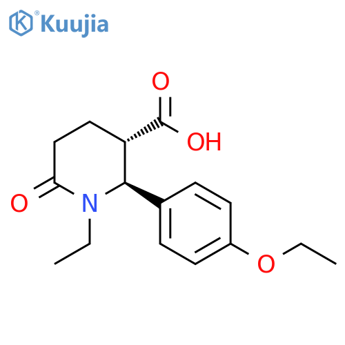 (2S,3S)-2-(4-Ethoxyphenyl)-1-ethyl-6-oxopiperidine-3-carboxylic Acid structure