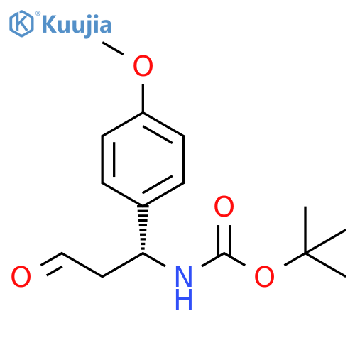 tert-butyl N-(1R)-1-(4-methoxyphenyl)-3-oxopropylcarbamate structure