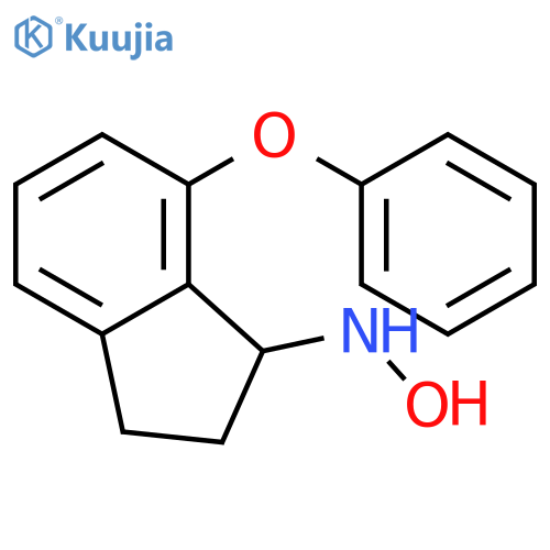 1H-Inden-1-amine, 2,3-dihydro-N-hydroxy-7-phenoxy- structure
