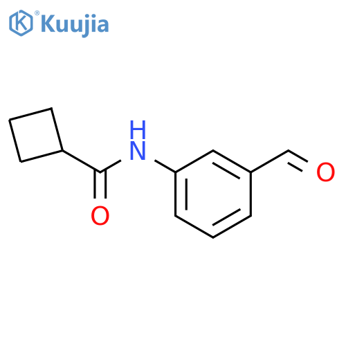 N-(3-Formylphenyl)cyclobutanecarboxamide structure