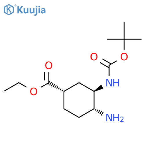 ethyl (1S,3R,4R)-4-amino-3-{[(tert-butoxy)carbonyl]amino}cyclohexane-1-carboxylate structure