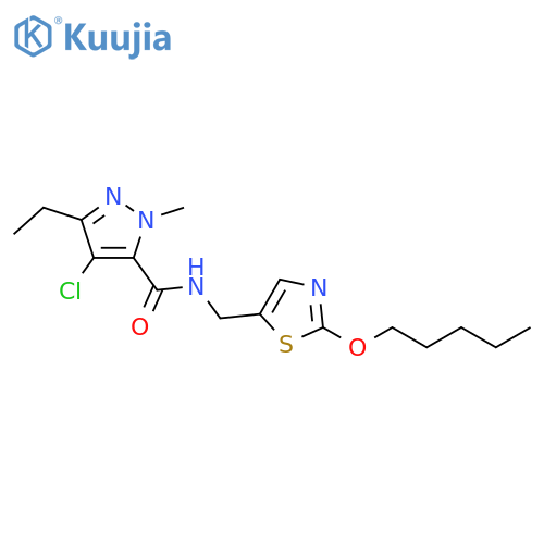 1H-Pyrazole-5-carboxamide,4-chloro-3-ethyl-1-methyl-N-[[2-(pentyloxy)-5-thiazolyl]methyl]- structure
