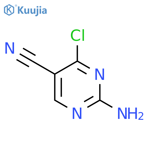 2-amino-4-chloro-pyrimidine-5-carbonitrile structure